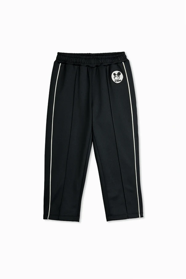 SCHWARZ Jogginghose mit Logo-Patch