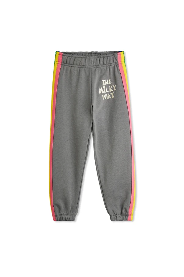 GRAU Jogginghose mit bunten Seitenstreifen