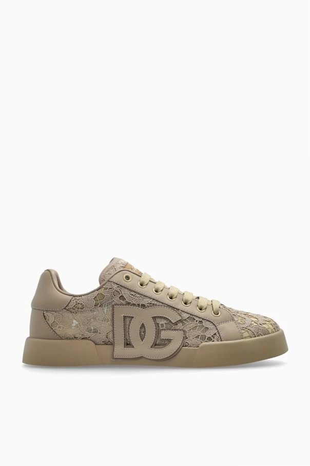 BEIGE Sportschuhe mit Spitzeneinsatz