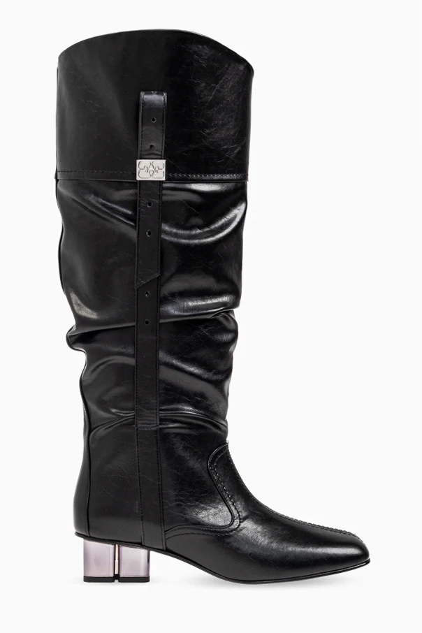 BLACK Heeled "Slouchy" boots