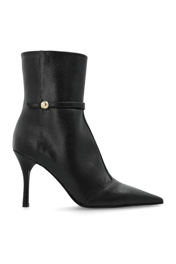 BLACK Heeled ankle boots `Sfera`