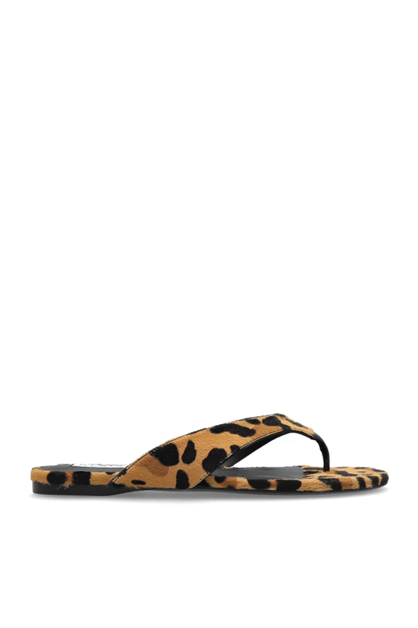 BRAUN Pantoletten mit Animal-Print