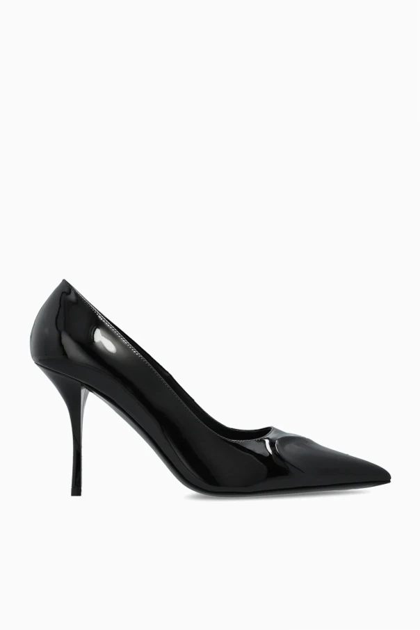 BLACK Patent leather stilettos