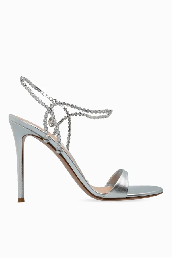 SILBER Sandalen mit Absatz