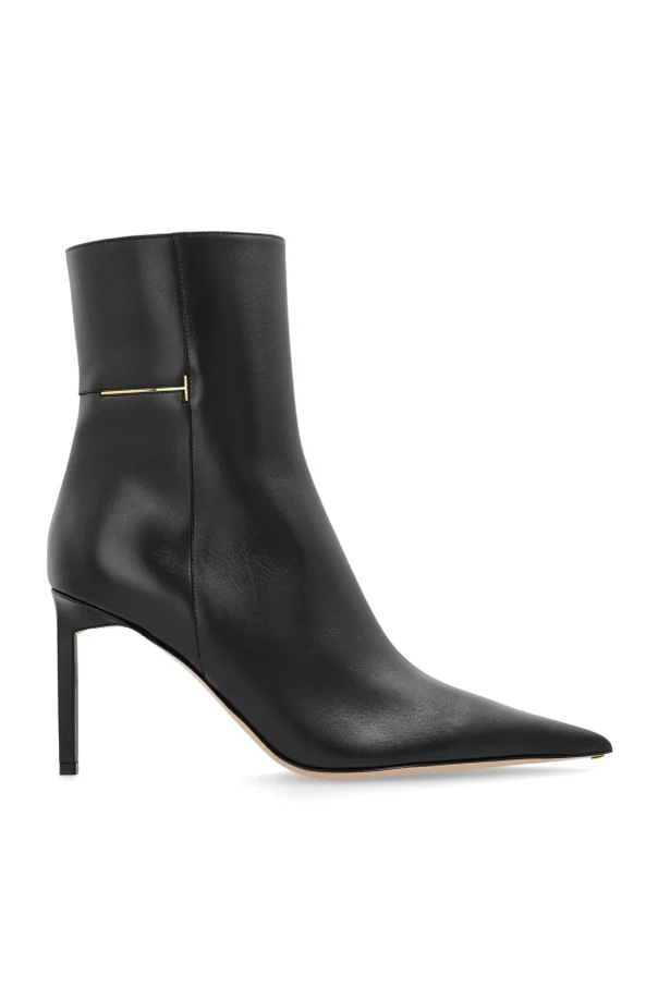 CZARNY Botki na obcasie `Eva`