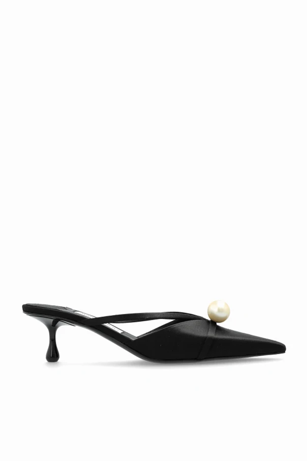 BLACK Heeled mules "Sana"