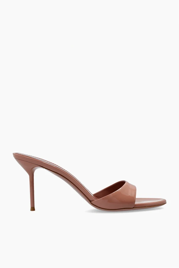 RÓŻOWY Klapki na obcasie `Lidia`