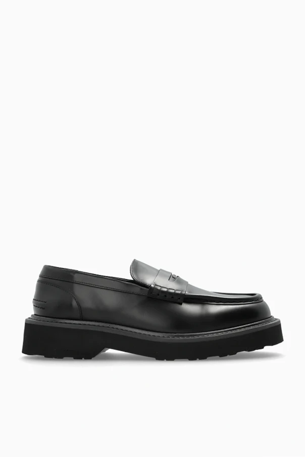 CZARNY Skórzane buty
