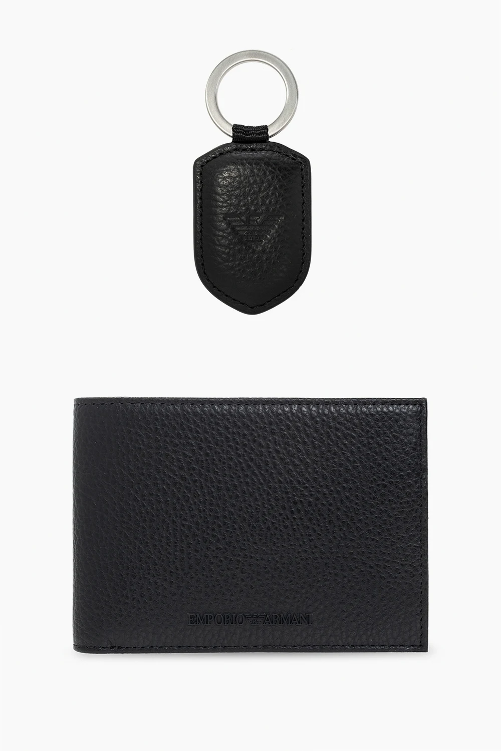 CZARNY Zestaw: portfel i brelok do kluczy