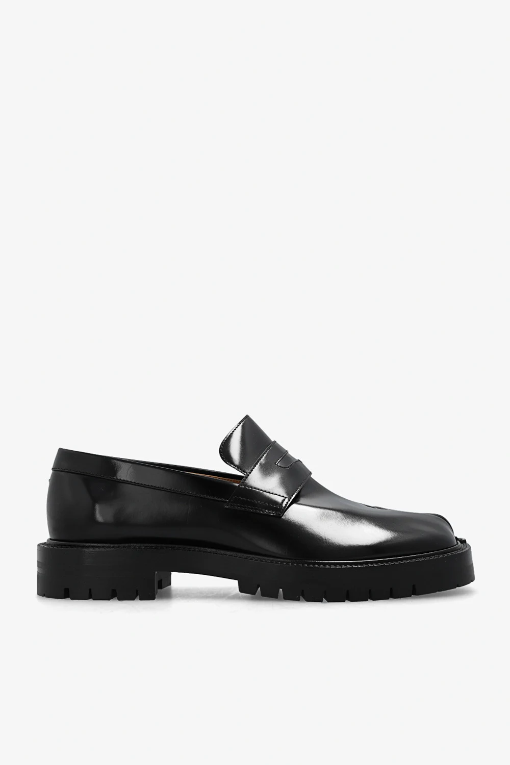 CZARNY Buty typu ‘loafers’z wycięciem ‘Tabi’