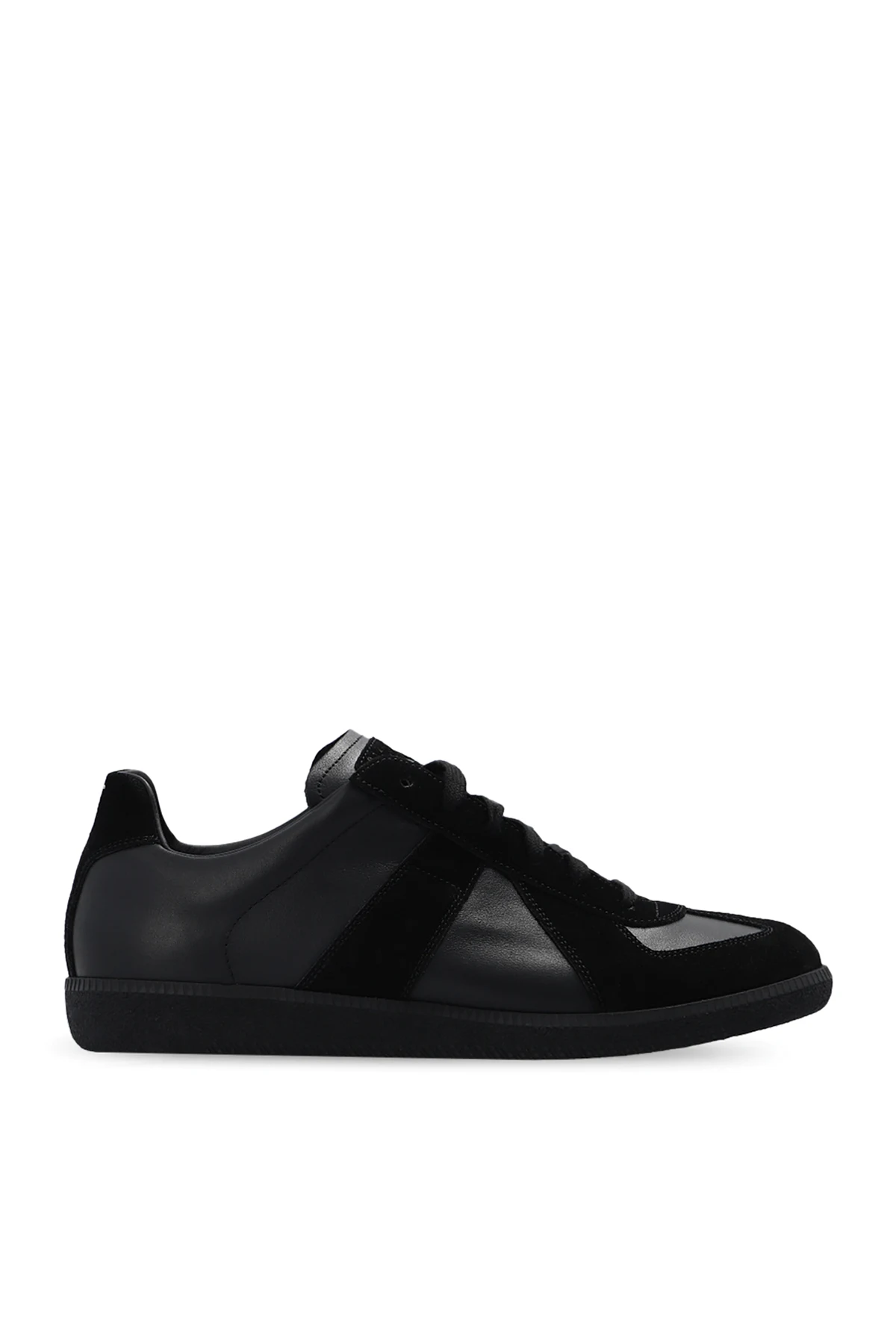CZARNY Skórzane buty sportowe