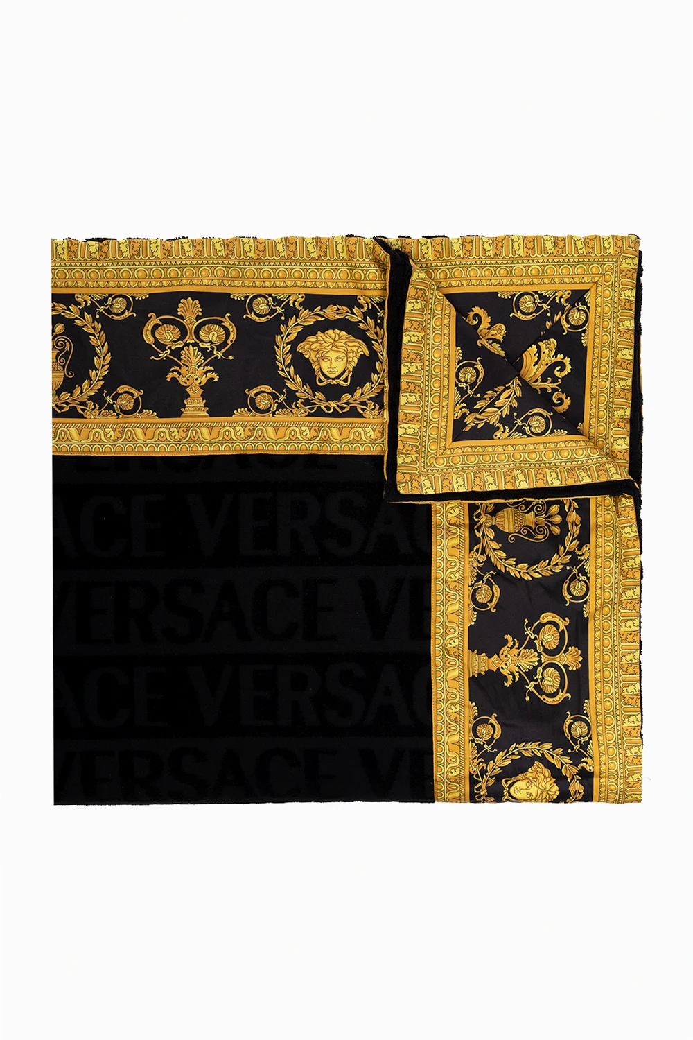 BLACK Patterned towel