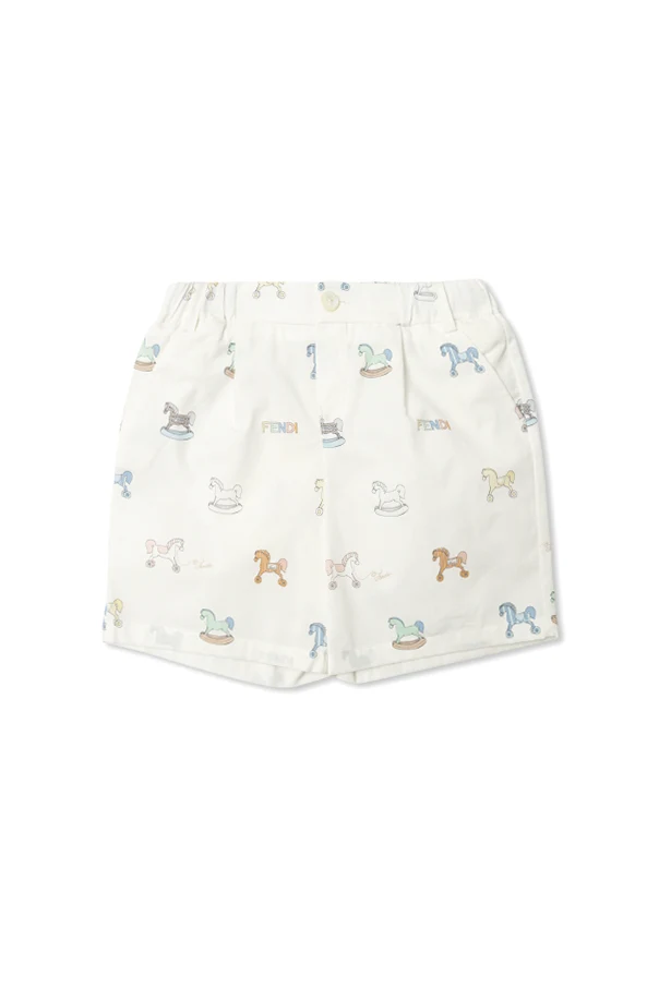 WEISS Baumwollshorts mit Print