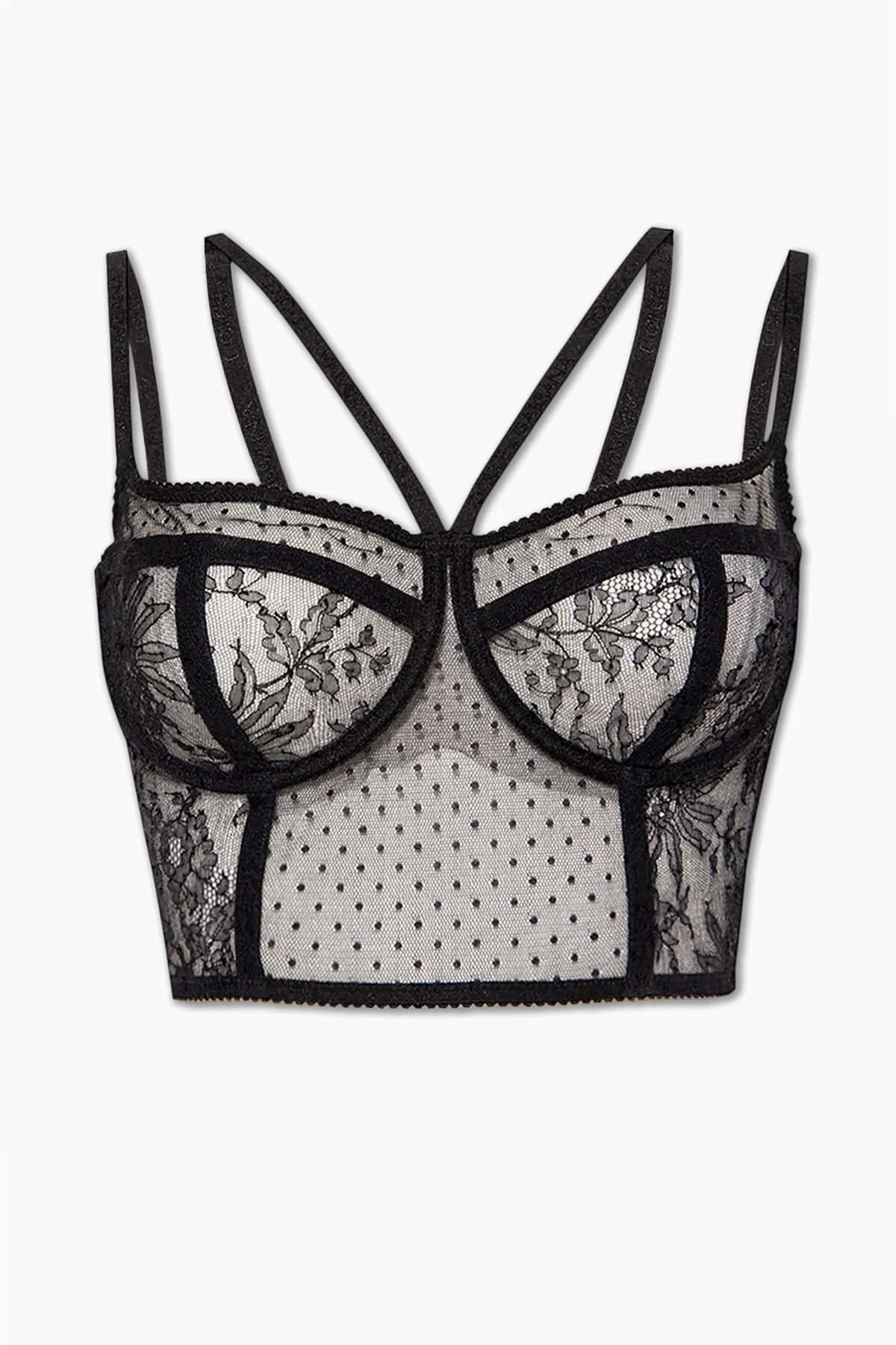 CZARNY Gorset bieliźniany