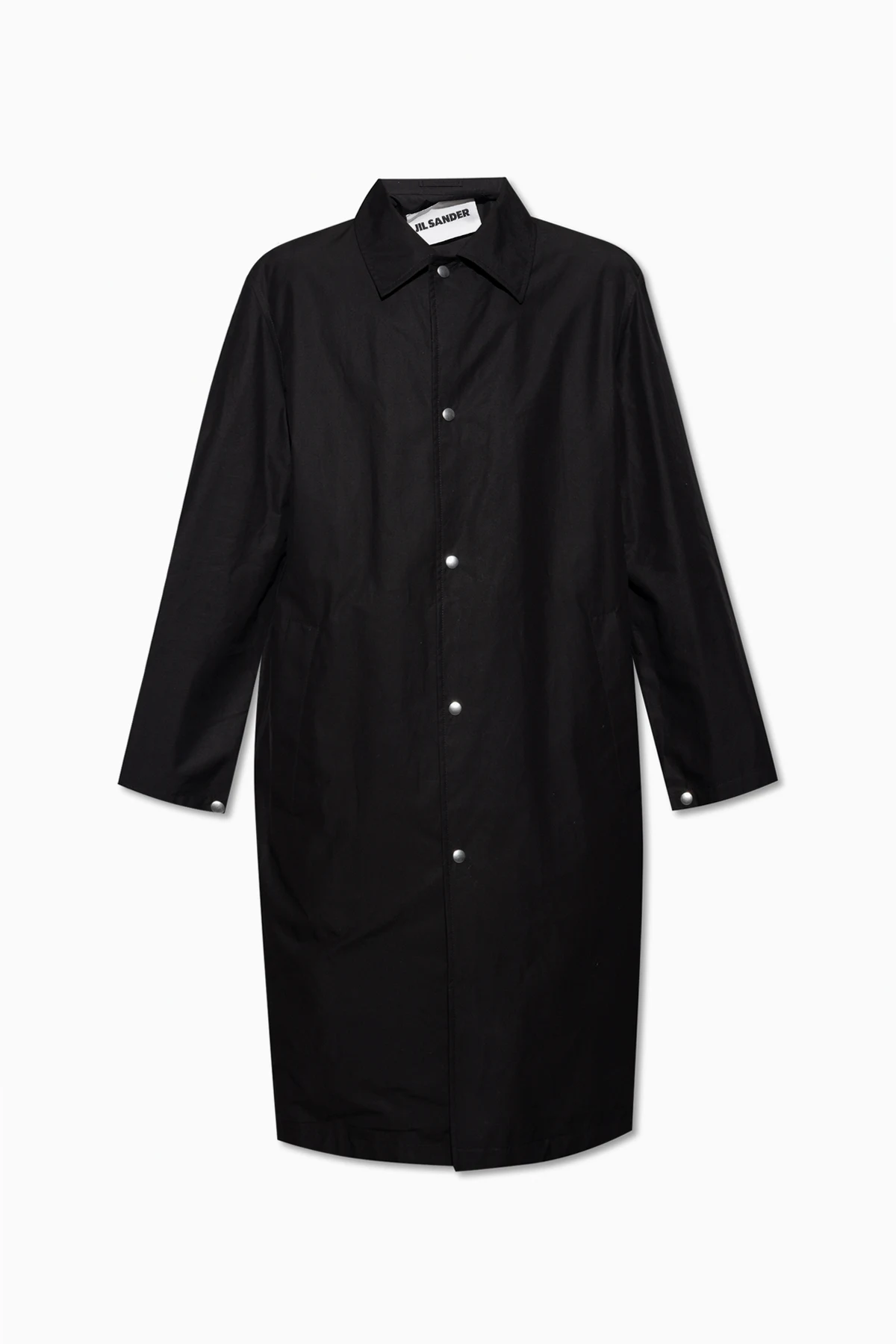 SCHWARZ Cotton coat with logo