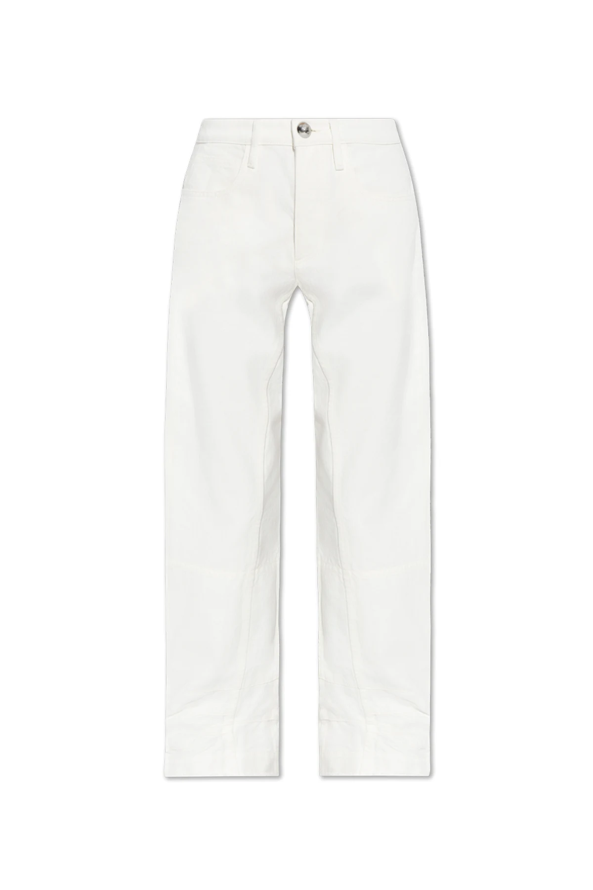 WEISS Jeans mit dekorativer Verzierung