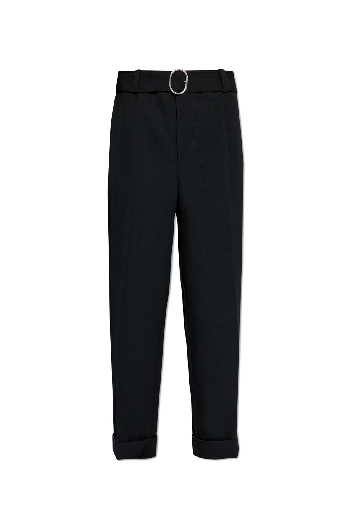 SCHWARZ Hose mit Gürtel