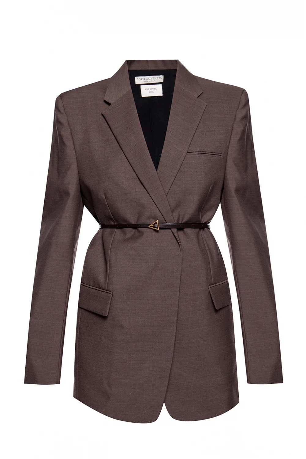 Blazer with leather belt