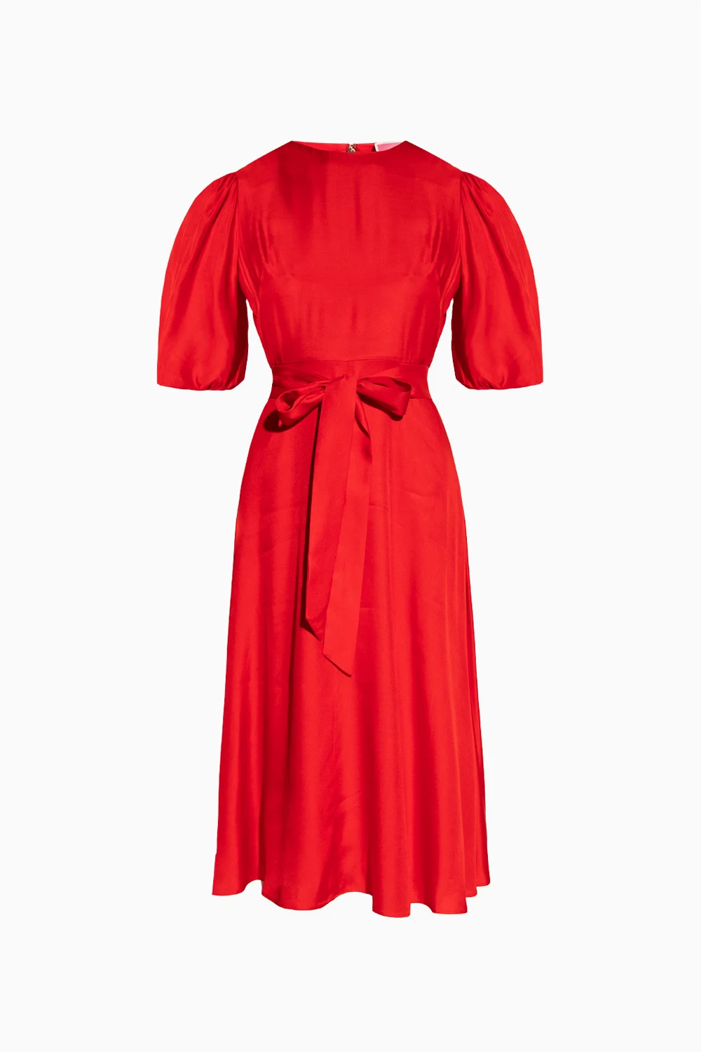 Dress with puff sleeves