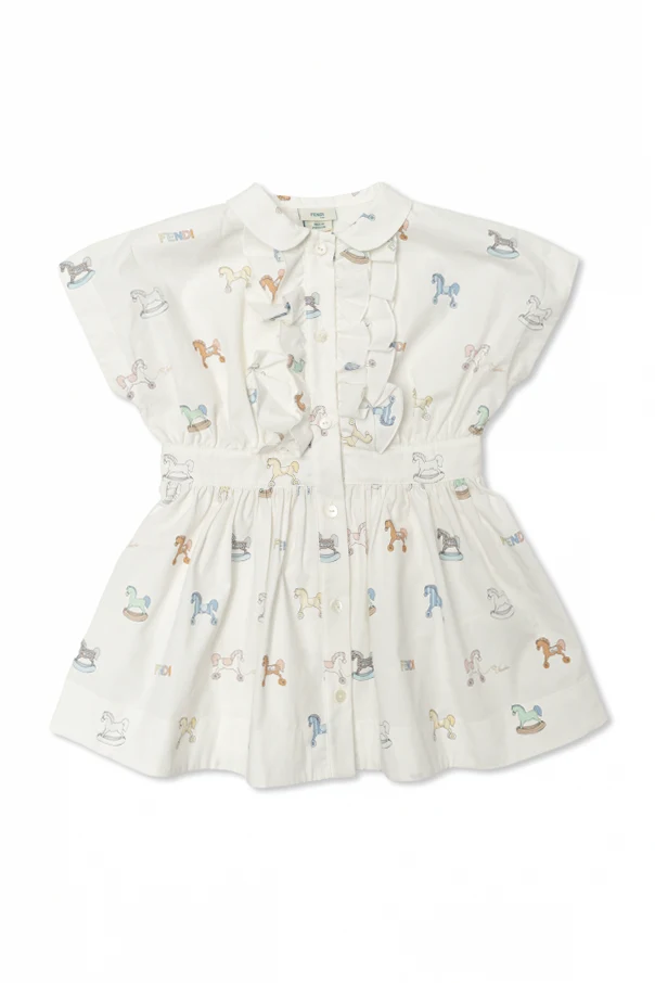 WEISS Kleid mit Print