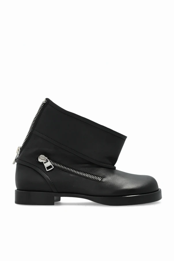 SCHWARZ Lederstiefeletten