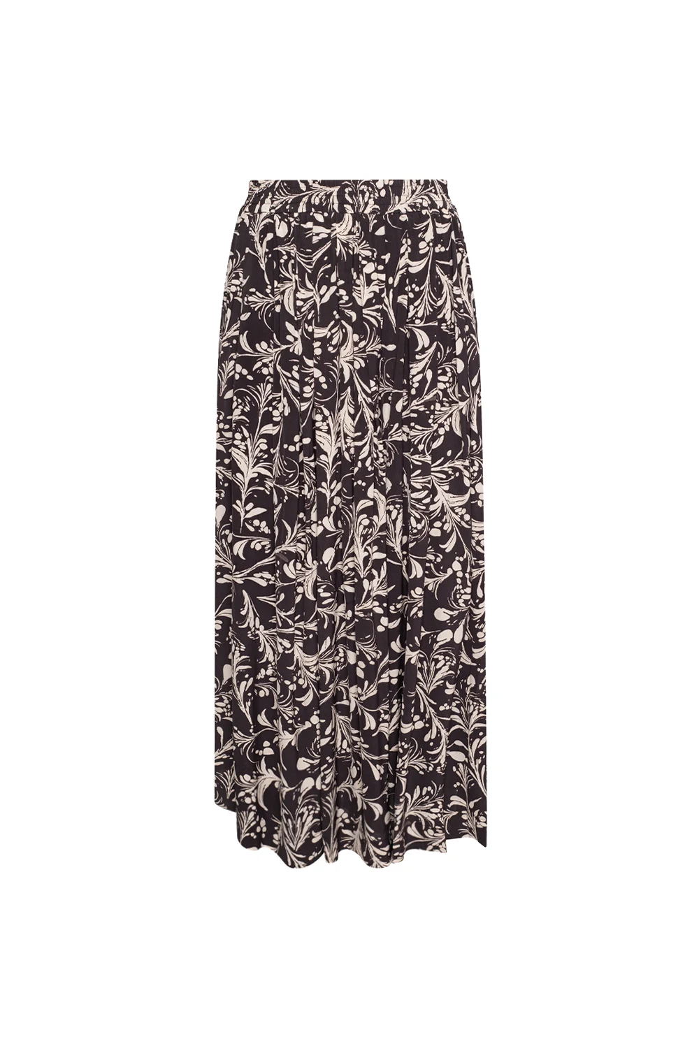 Skirt trousers with floral-motif