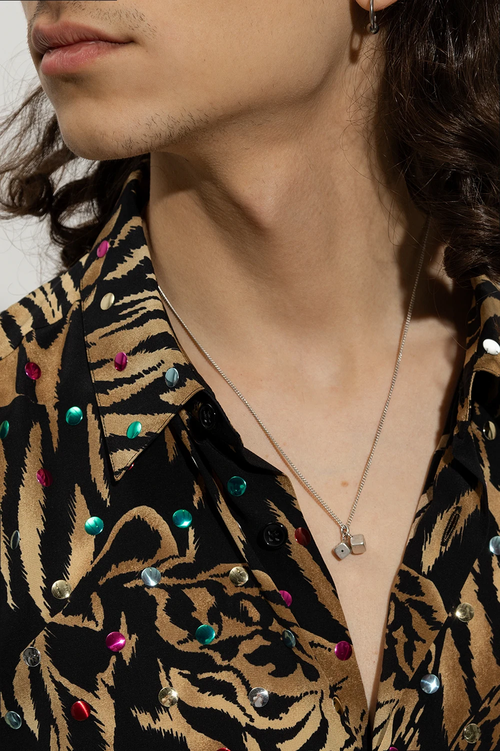 ‘Double Dice’ silver necklace