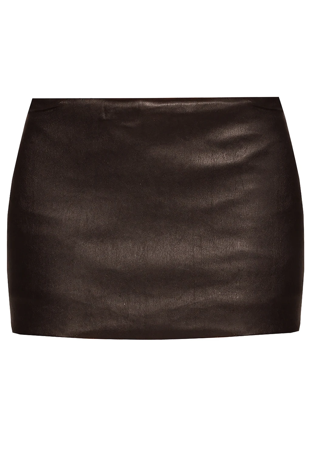 Shorts with leather layer