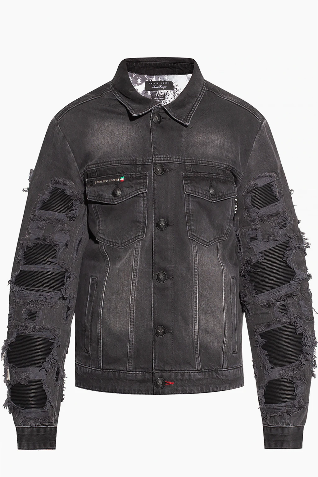 Denim jacket with logo