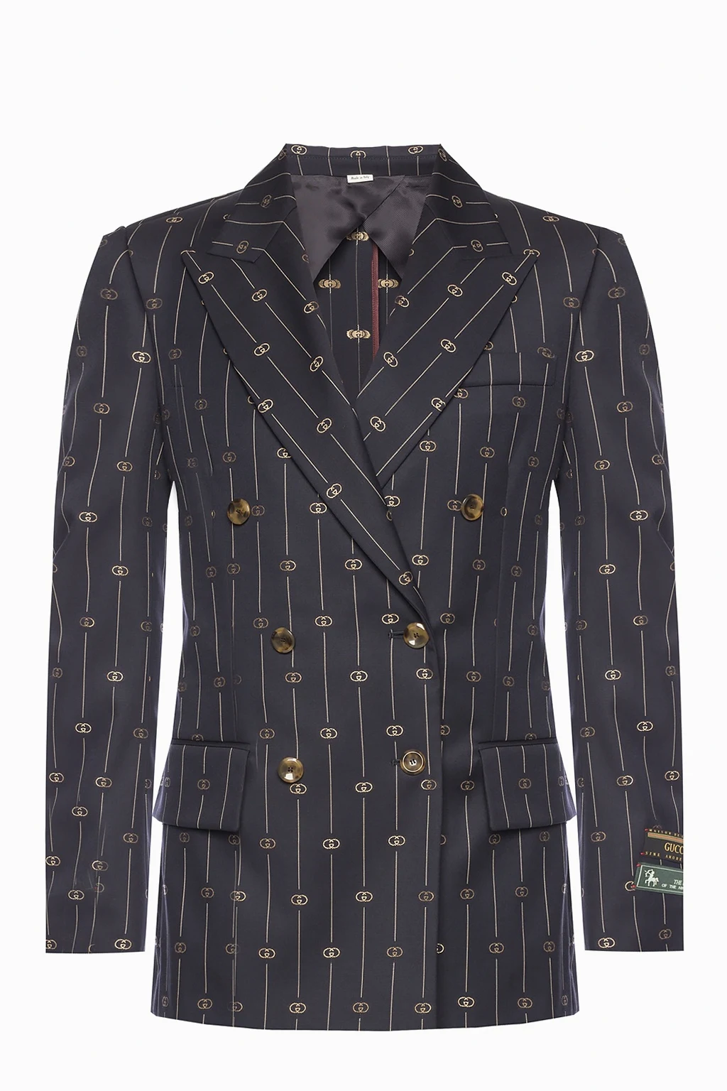 Blazer with logo pattern