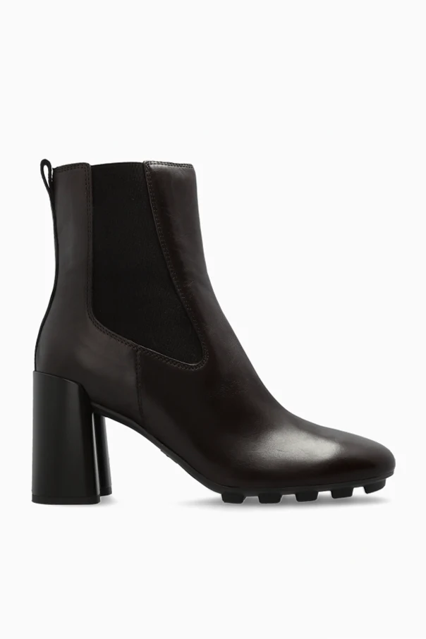 BRAUN Lederstiefeletten mit Absatz