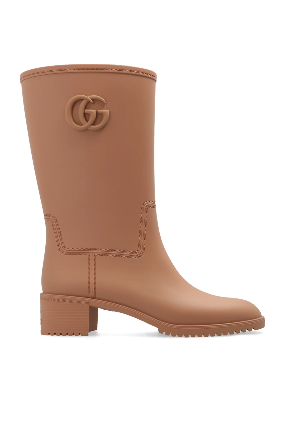 PINK Heeled rain boots