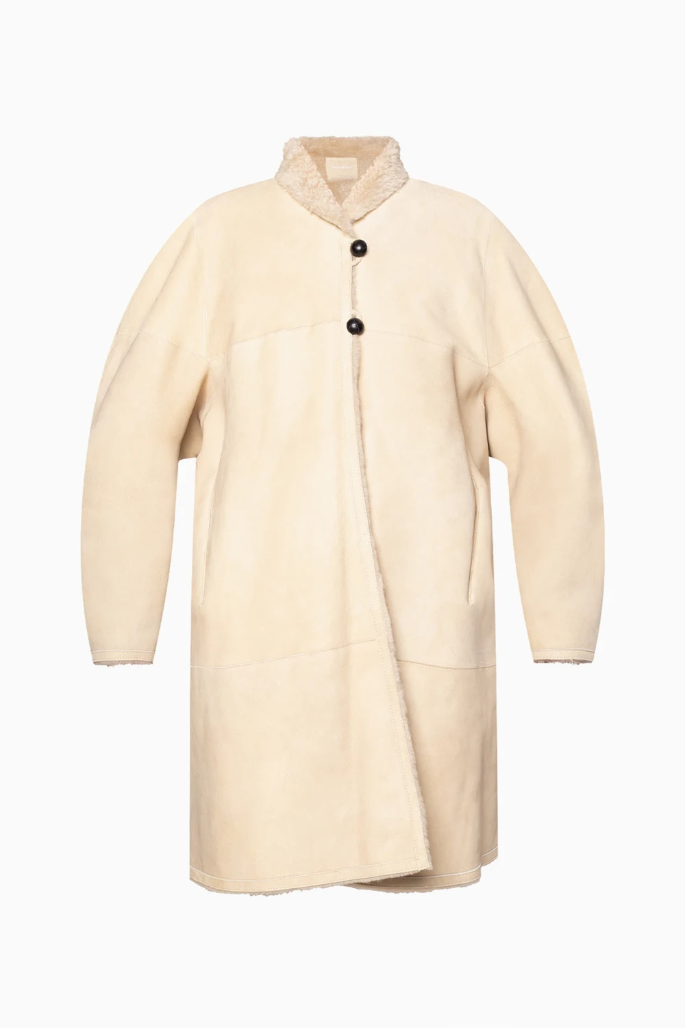 Reversible shearling coat