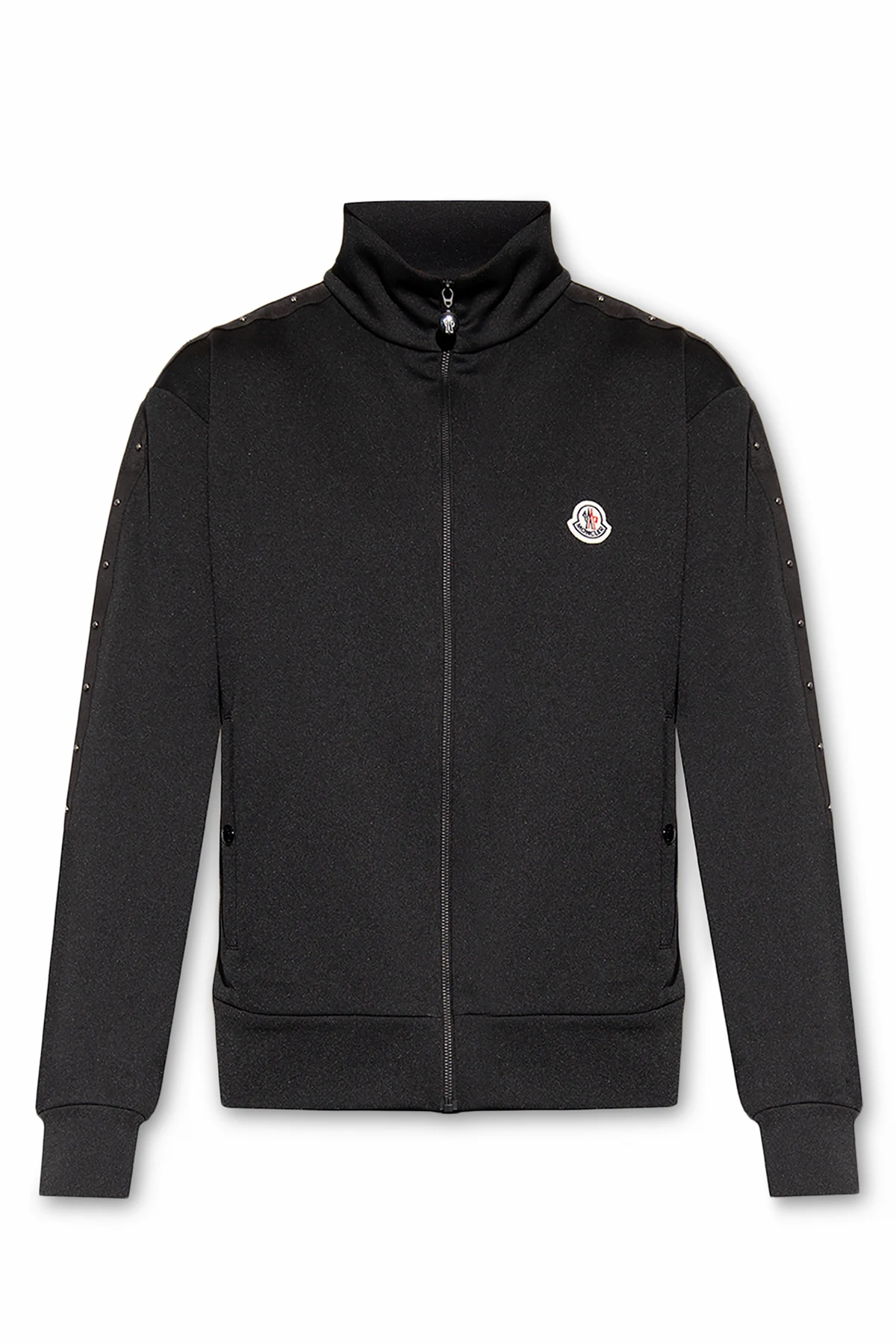 Track jacket with logo patch