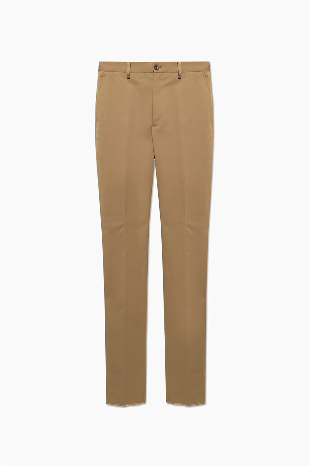 Cotton pleat-front trousers