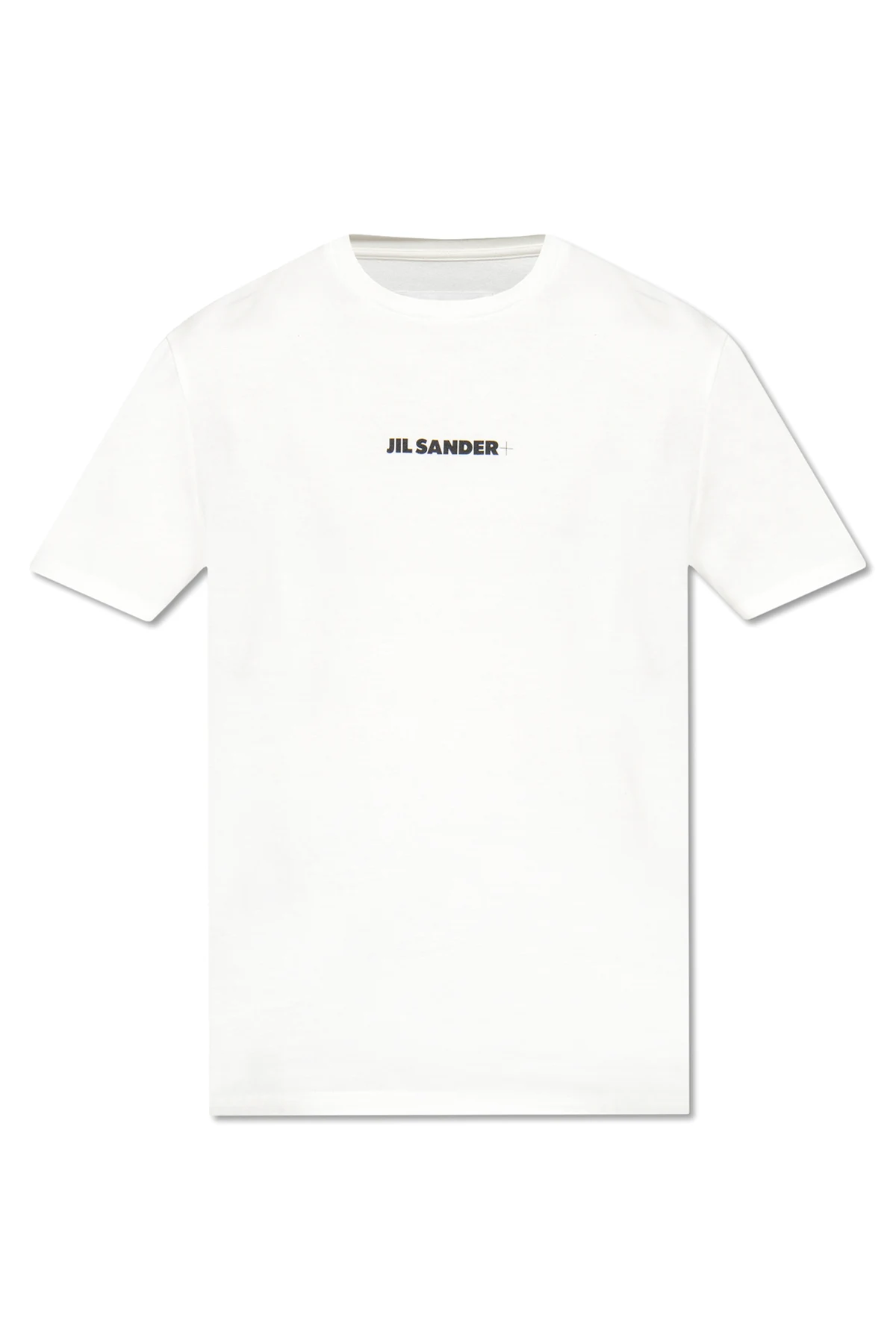 cream Cotton T-shirt with a logo