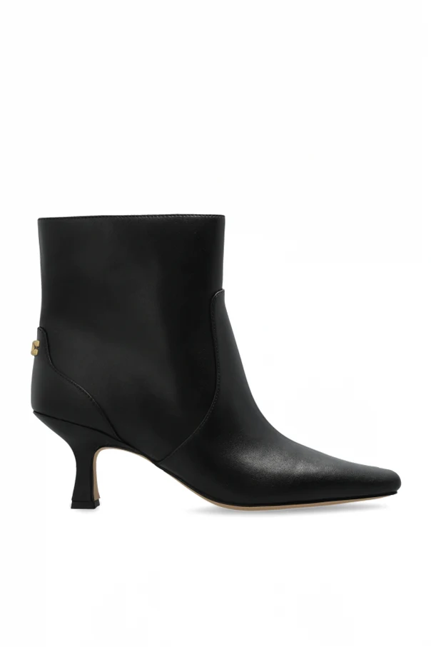 CZARNY Botki na obcasie `Sclpt`