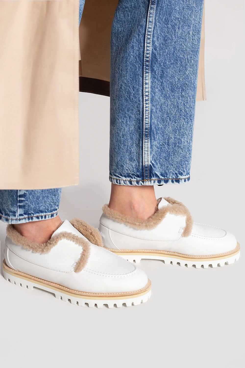 Shoes with fur lining