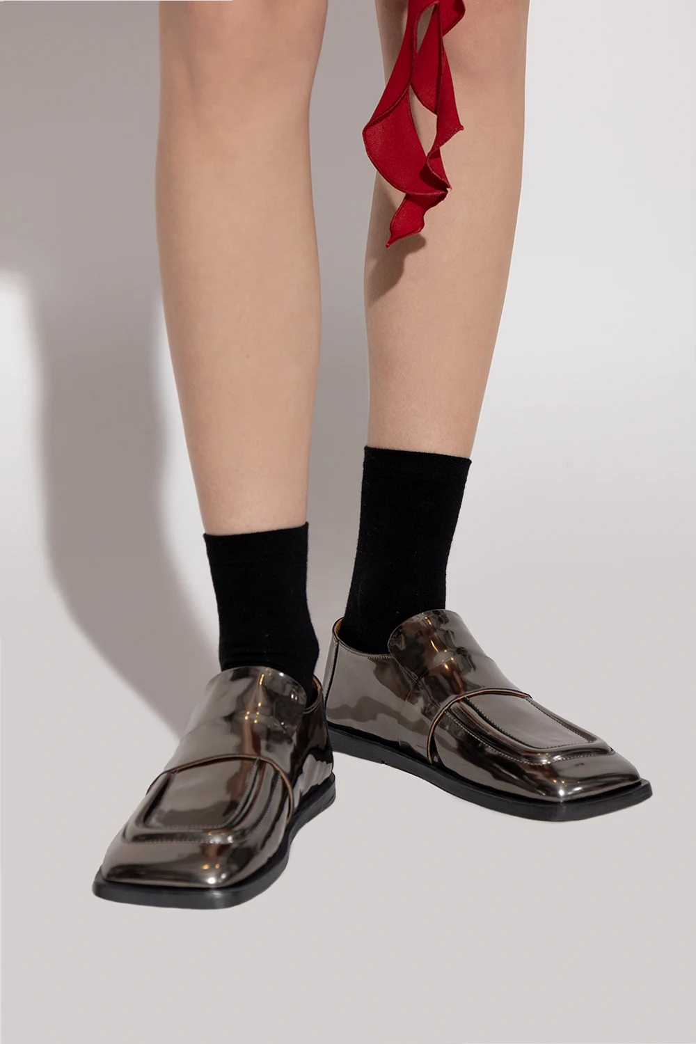 ‘Spatolo’ leather loafers