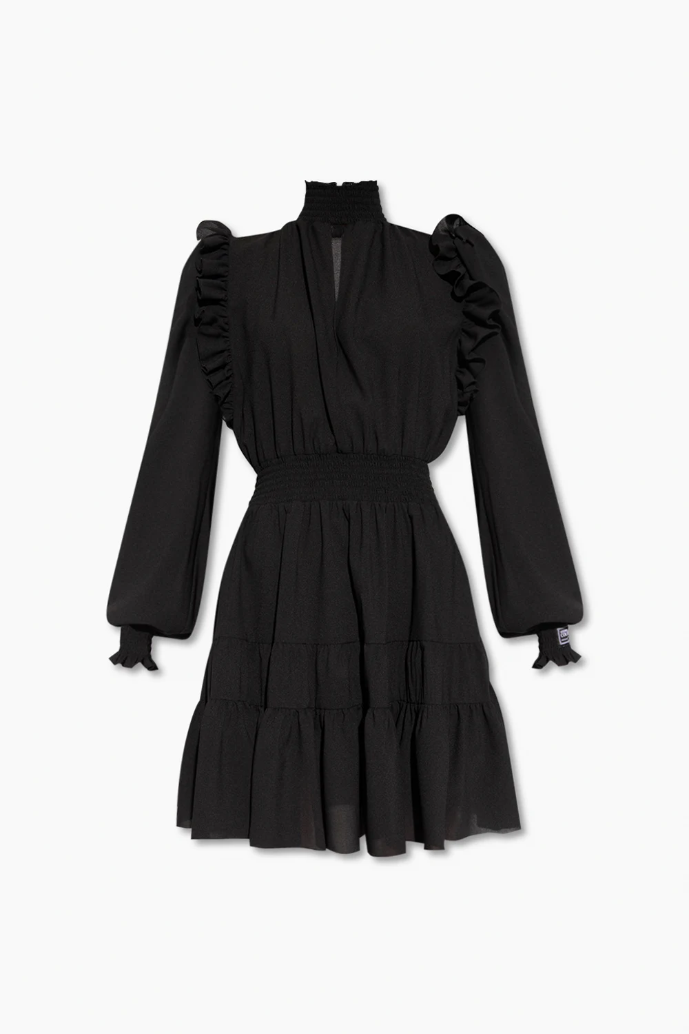 Dress with standing collar