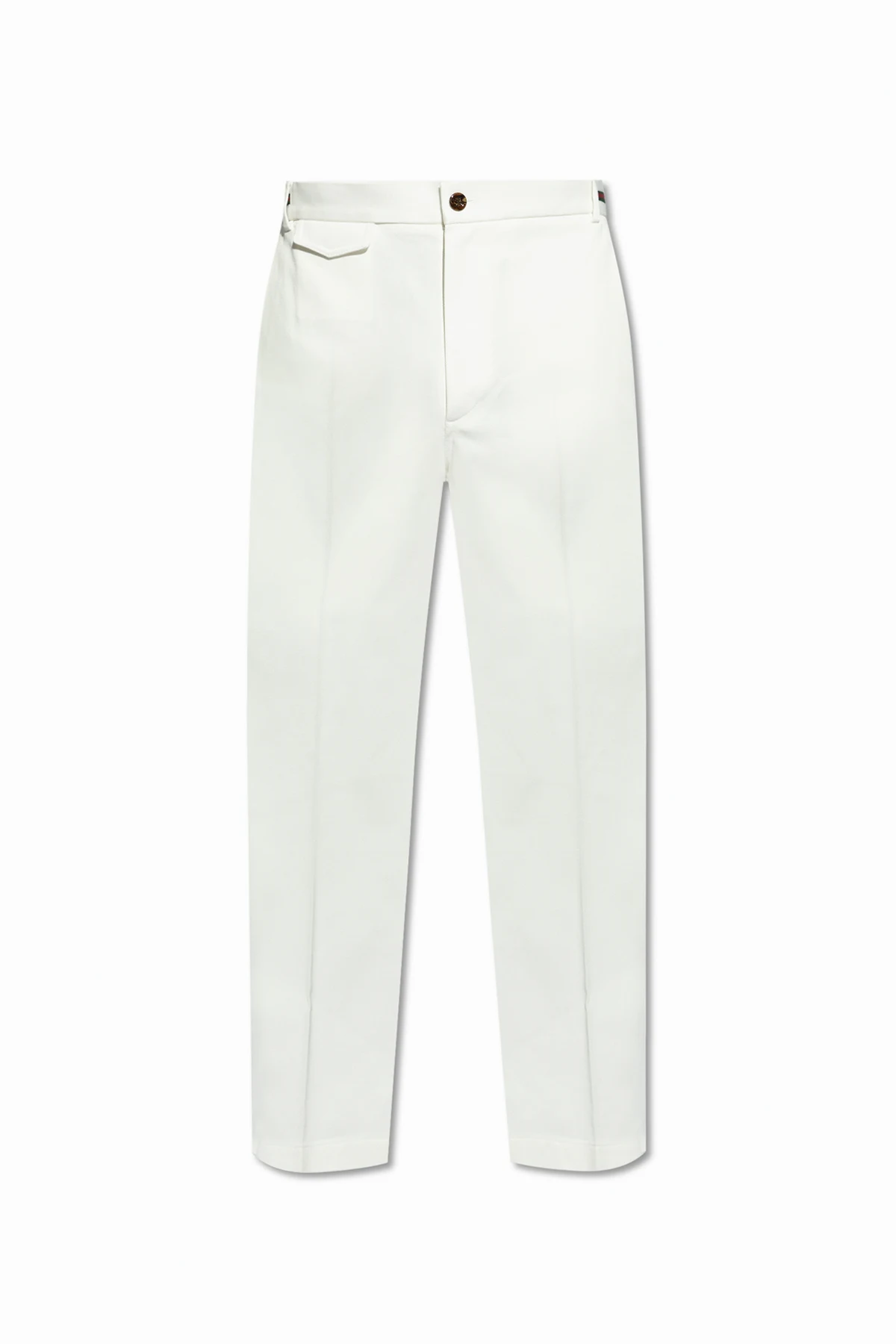 WEISS Baumwollhose mit Falte