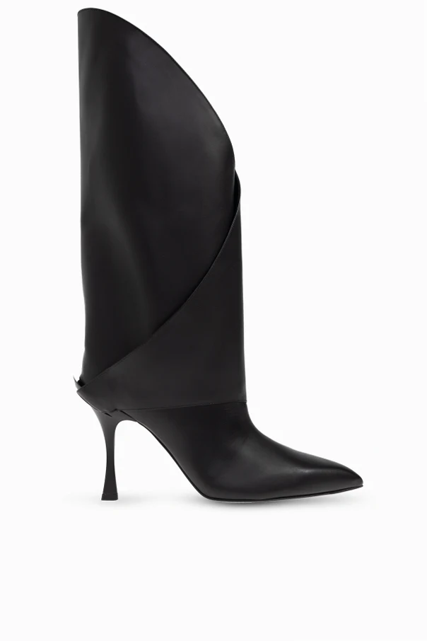 BLACK "Twist" heeled boots