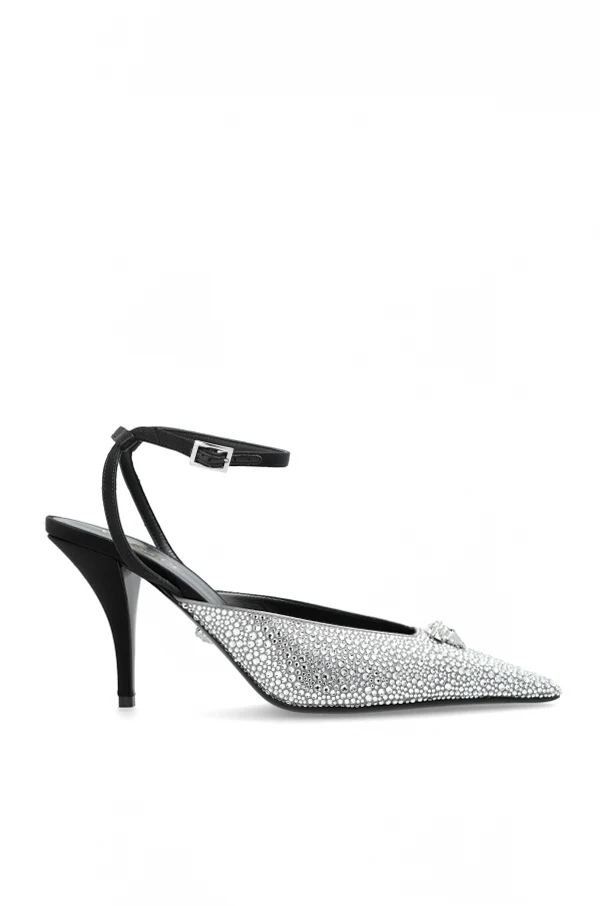 SILVER Heeled shoes with shimmering sequins