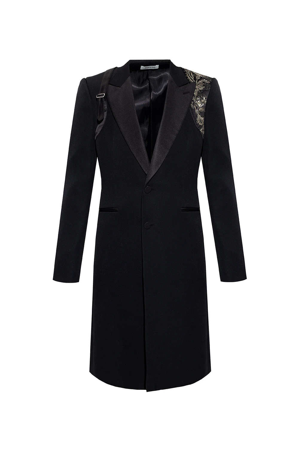 Embellished wool coat