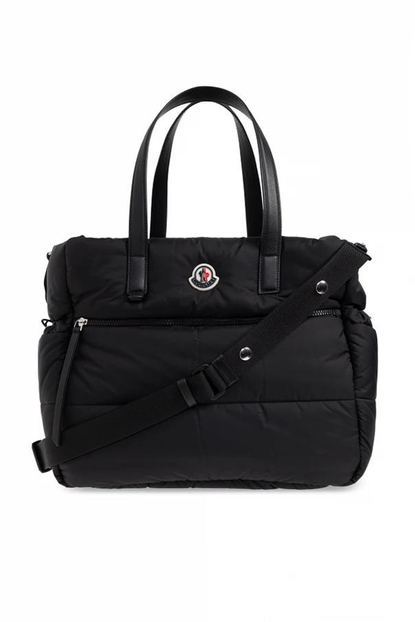 BLACK Quilted diaper bag