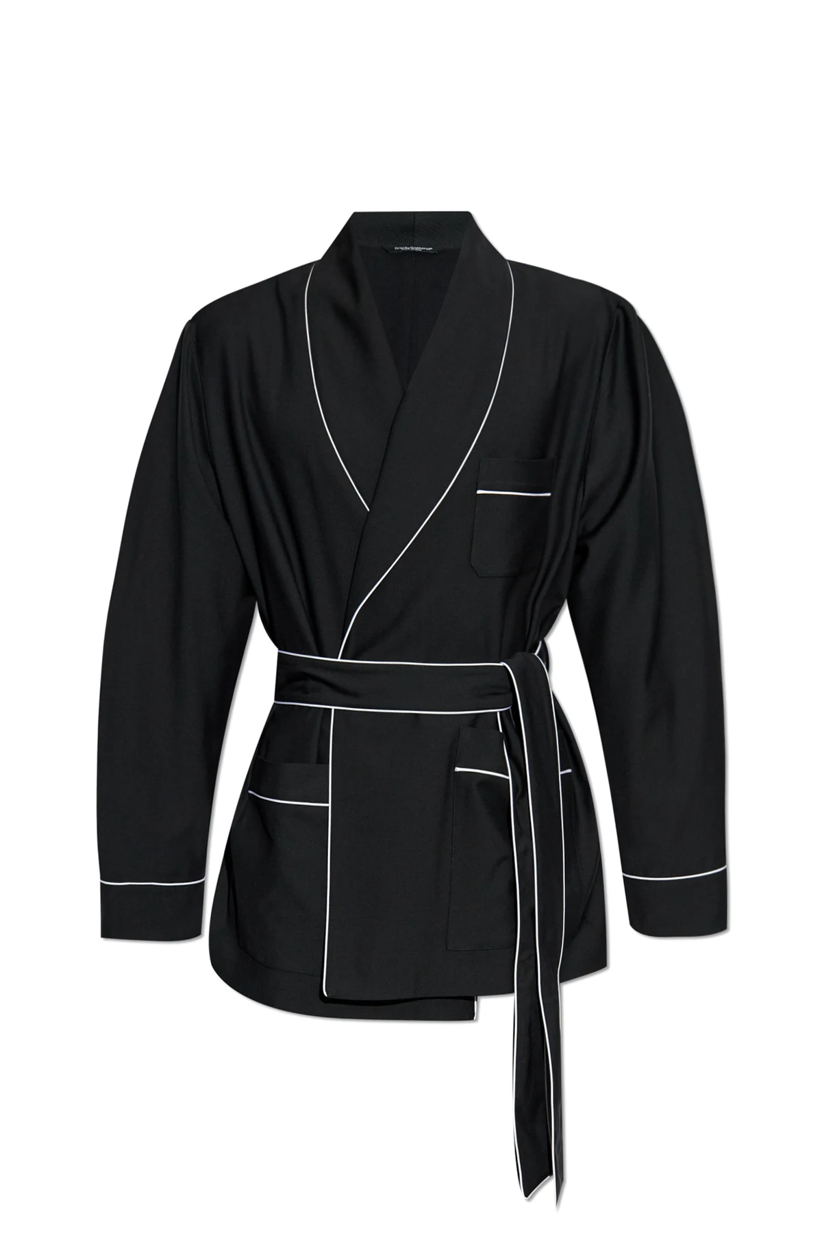 BLACK Wool bathrobe
