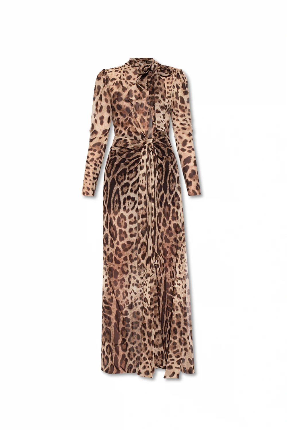 Silk dress with animal motif