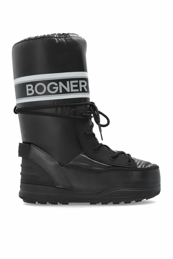 BLACK Snow boots with logo
