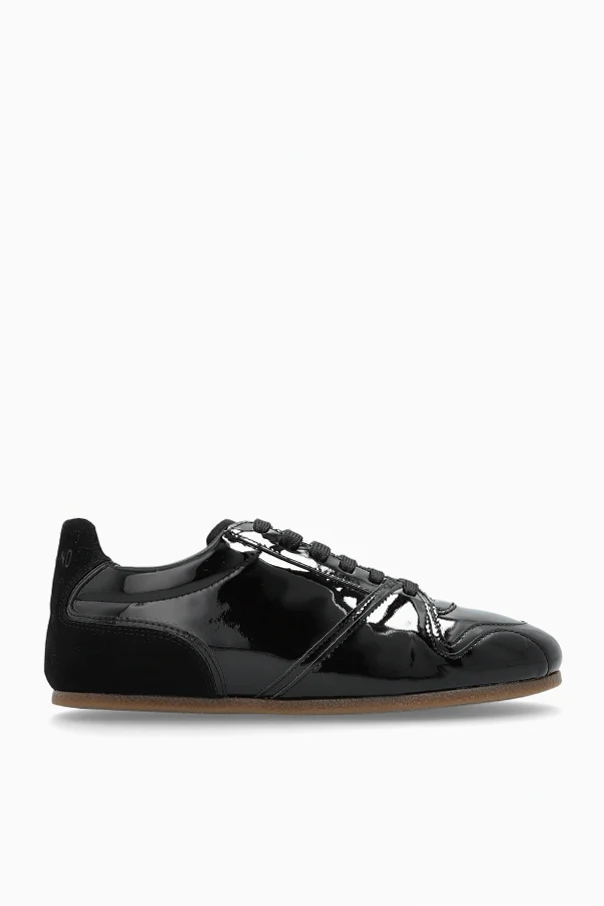 CZARNY Lakierowane buty sportowe