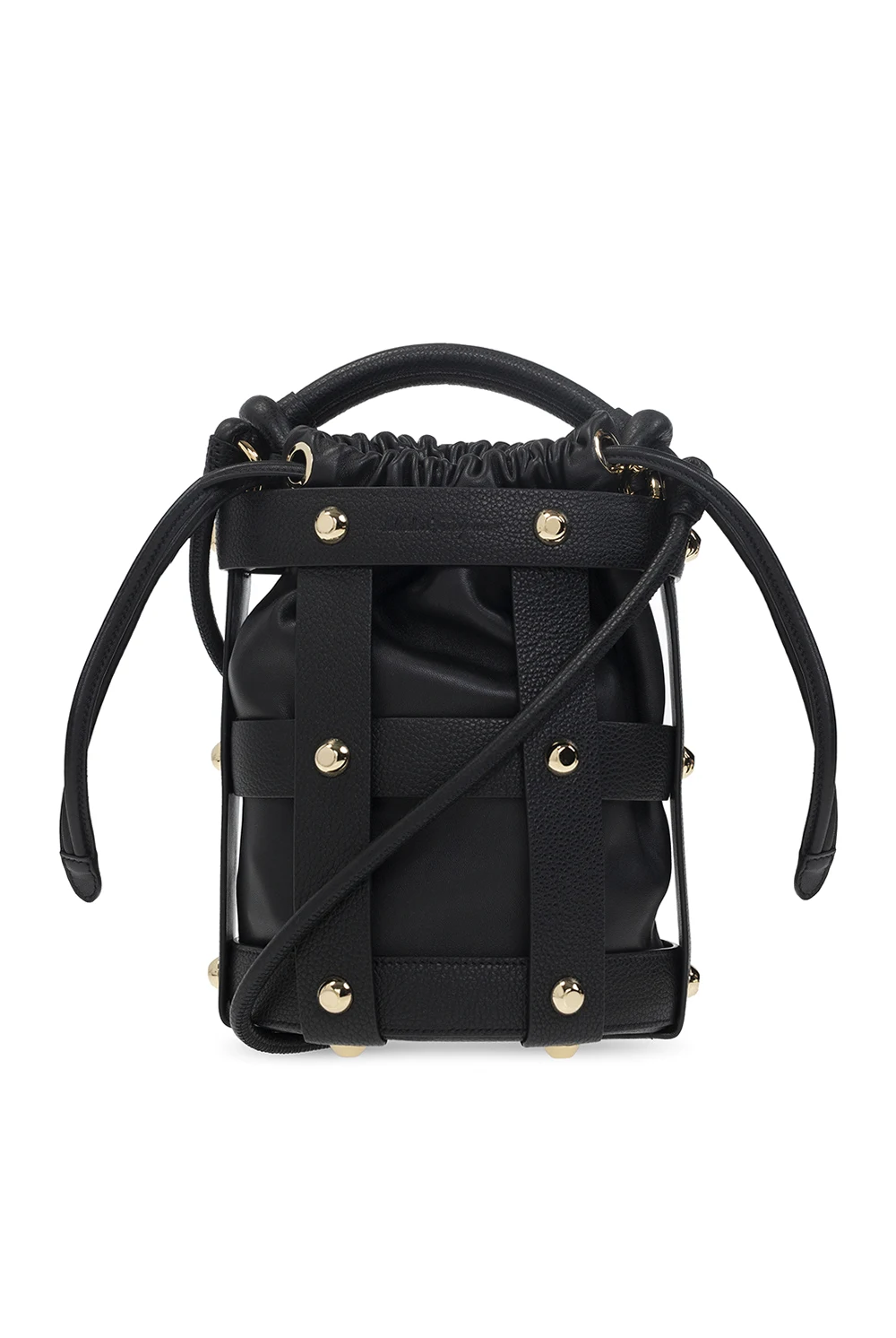 Leather bucket bag